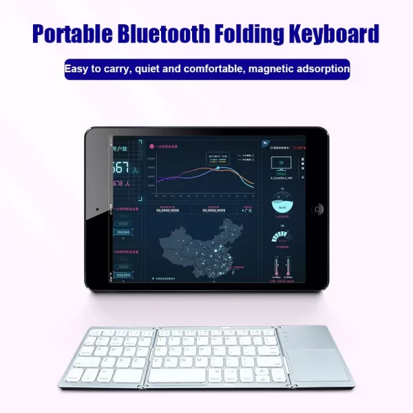 Folding Wireless Bluetooth Keyboard - Image 4