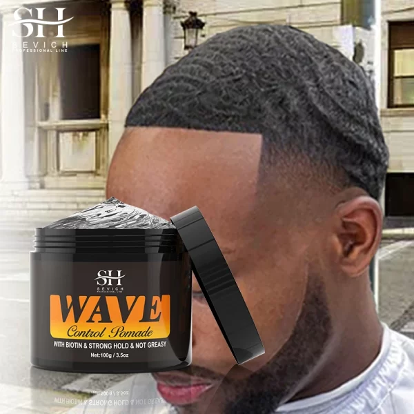 360 Wavy Frizz Control Gel Wave Control Pomade Hair Styling Wax Anti-Hair Loss Clay Hair Pomade   for African Black Men  Hair St - Image 3