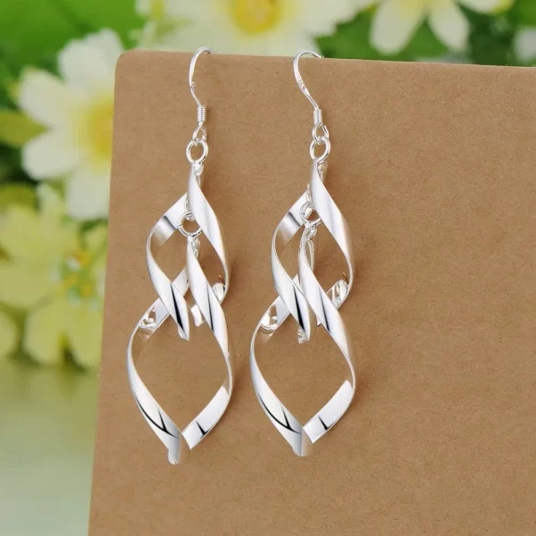 Original 925 Sterling Silver New Earrings Hearts For Women Exquisite Student Girlfriend Jewelry Accessories Wedding Fashion Gift - Image 6