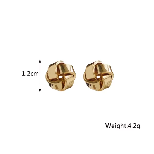 New Twist Stud Earrings Gold Color Metal Women Earrings Rotating Spiral Unusual Earrings for Ladies European Jewelry - Image 24