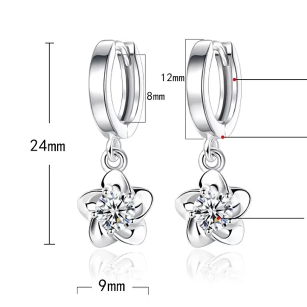 925 Sterling Silver Earrings Jewelry High Quality Retro Simple Pattern Purple White Zircon Earrings Hot Sale - Image 6