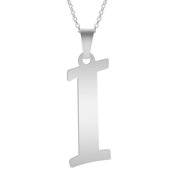 Fashion Letters A-Z Necklace for Women Men Stainless Steel High Quality English Alphabe Necklace A B C D E FGHIJKLMNOPQRSTUVWXYZ - Image 14