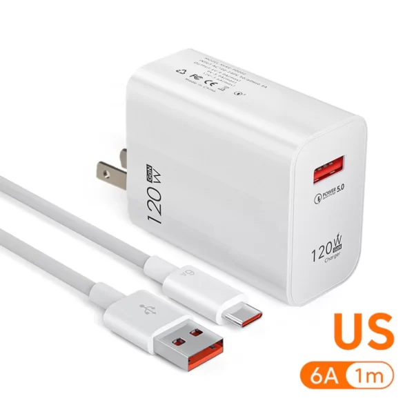 120W USB Fast Charger Quick Charge 3.0 USB C Cable Type C Charge Cable Phone Charger Adapter for iPhone 14 Xiaomi Samsung Huawei - Image 9