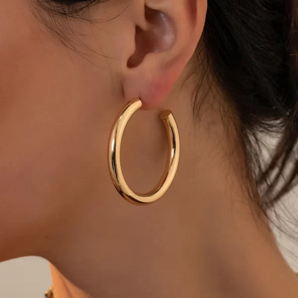 3 Pairs/set Punk Geometric Big Small Hoop Earrings for Women Men Gold Color Metal Chain Circle Huggie Earrings Korean Jewelry - Image 4