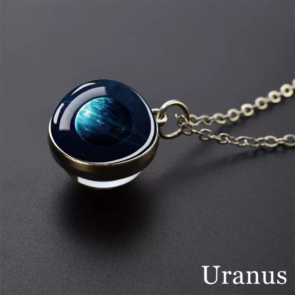 Solar System Universe Space Moon Sun Earth Planet Necklaces Two-sided Glass Ball Pendant Nebula Necklace Women Men Jewelry Gift - Image 11