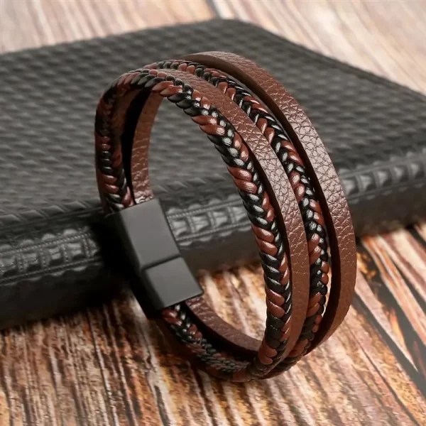 Classic Men's Leather Bracelet New Style Hand-woven Multi-layer Combination Accessory Fashion Man Jewelry Wholesale Dropshipping - Image 21