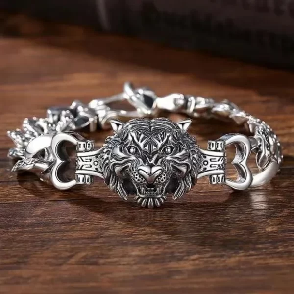 Trendy Domineering Viking Celtic Tiger Head Bracelet for Men Women Hip Hop Punk Jewelry Holiday Gift - Image 5