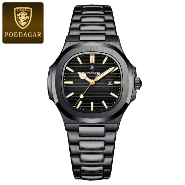 POEDAGAR Luxury Square Watch for Woman Waterproof Luminous Date Ladies Watch Stainless Steel Quartz Women's Watches Female Reloj - Image 8