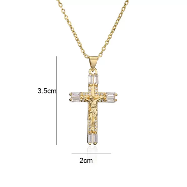 Men Women Hip Hop Zircon Cross Shiny Pendant Stainless Steel Necklace Charm Bling Exquisite Necklaces Jewelry Fashion Gifts - Image 11