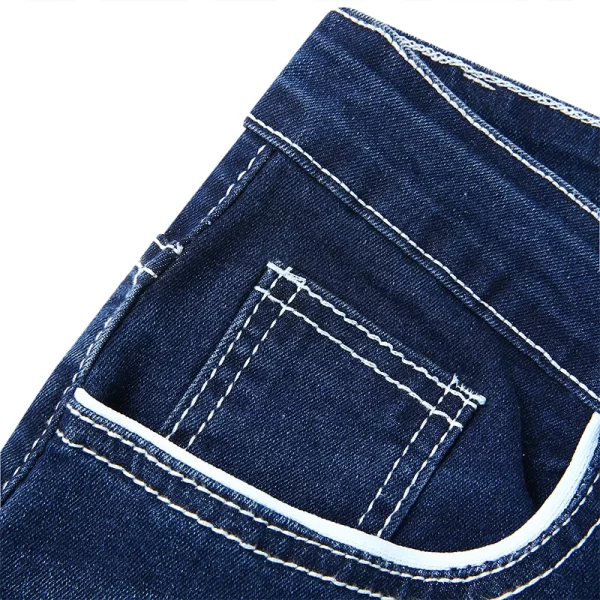 Men Jeans Solid Pockets Stretch Denim Straight Pants Spring Summer Business Casual Trousers Daily Streetwear Men's Clothing - Image 6