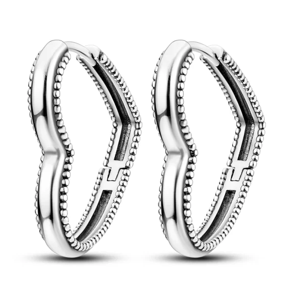 Trend Original Me Earring Silver 925 Round Circle Feather Dangle Hoop Earrings for Women Fashion Zircon CZ Earing Hoop Jewelry - Image 53