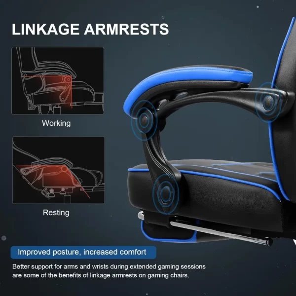 Computer Gaming Chair with Legrest - Image 3