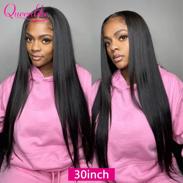 30 40inch Straight Human Hair Bundles with 5x5/6x6 Closure Brazilian Raw Bundles 100%Human Hair 13x4 Frontal Closure And Bundles - Image 6