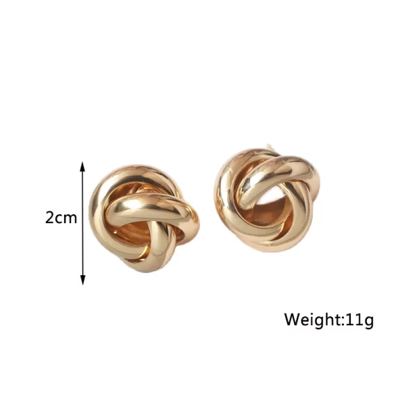 New Twist Stud Earrings Gold Color Metal Women Earrings Rotating Spiral Unusual Earrings for Ladies European Jewelry - Image 33