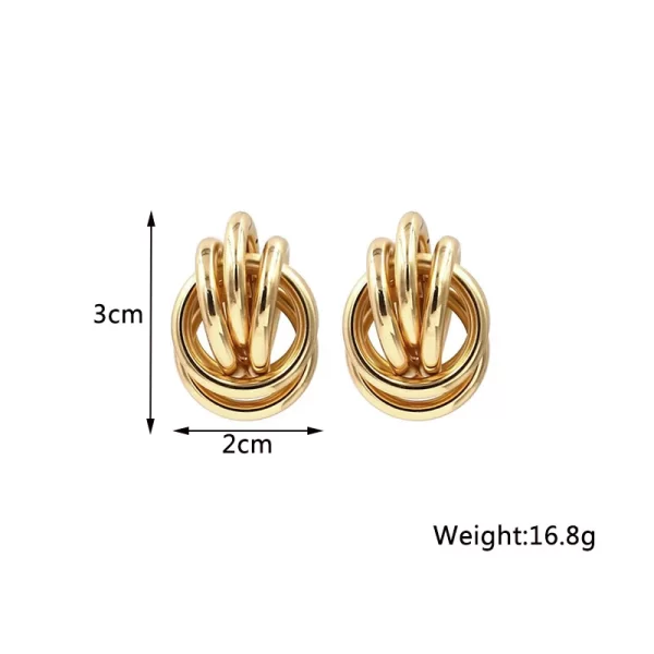 New Twist Stud Earrings Gold Color Metal Women Earrings Rotating Spiral Unusual Earrings for Ladies European Jewelry - Image 14