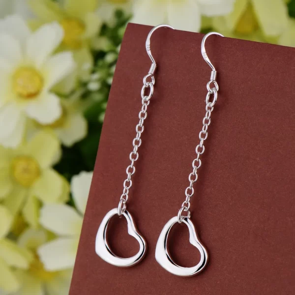 Original 925 Sterling Silver New Earrings Hearts For Women Exquisite Student Girlfriend Jewelry Accessories Wedding Fashion Gift - Image 26