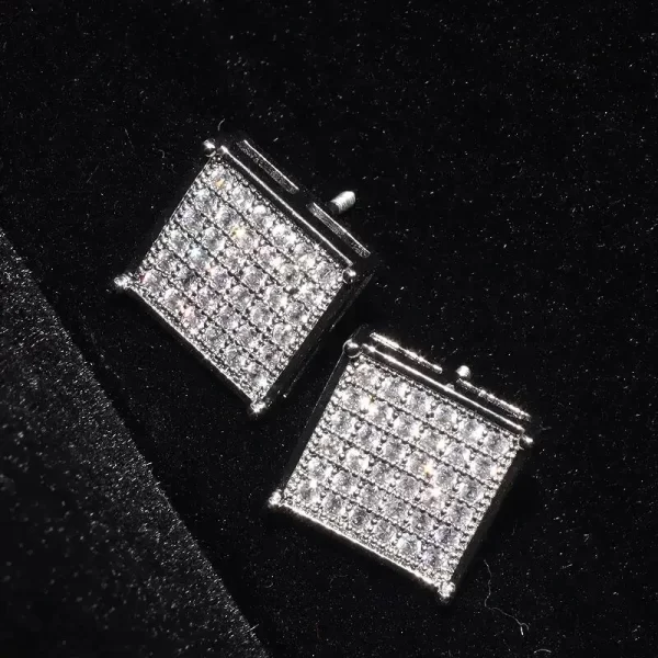 Iced Out Hoop Earrings Cubic Zirconia Huggie Cartilage Cuff Hypoallergenic Luxury Fashion Round Earrings for Men Jewelry - Image 28