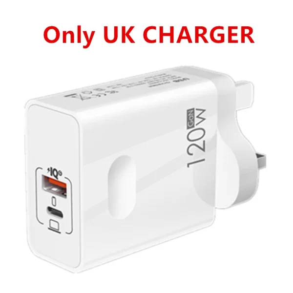 120W Fast Charger USB Type C PD Cable Fast Charging Quick Charge 3.0 Adapter For iPhone Xiaomi Samsung Oneplus Pixel Cellphones - Image 10