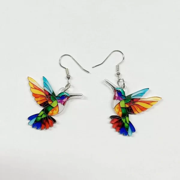 Cross border Spring Festival Colorful Bird Acrylic Earrings from Europe and AmericaHot Selling Fashion Retro Earrings - Image 5