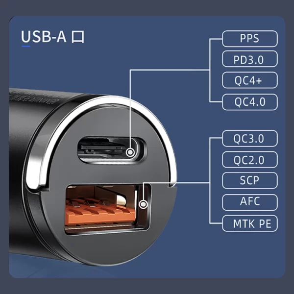 100W Mini Car Charger Lighter Fast Charging for iPhone QC3.0 Mini PD USB Type C Car Phone Charger for Xiaomi Samsung Huawei - Image 6