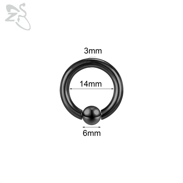 ZS 1 Piece 2/4/6/8G Black Color Stainelss Steel Horseshoe Nose Ring Men Punk Large Gauge Piercings Ear Expander Septum Piercing - Image 20