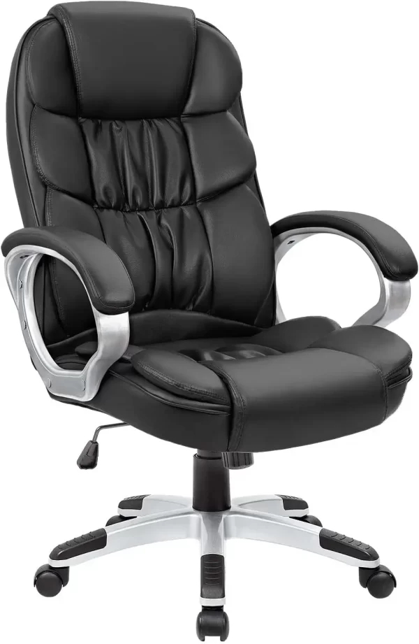 Homall Office Chair High Back Computer Desk Chair, PU Leather Adjustable Height Modern Executive Swivel Task Chair - Image 10