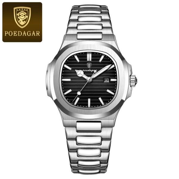 POEDAGAR Luxury Square Watch for Woman Waterproof Luminous Date Ladies Watch Stainless Steel Quartz Women's Watches Female Reloj - Image 10