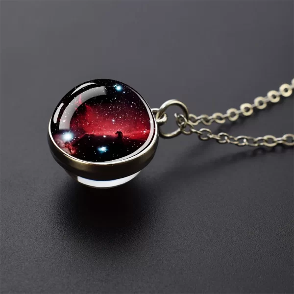 Solar System Universe Space Moon Sun Earth Planet Necklaces Two-sided Glass Ball Pendant Nebula Necklace Women Men Jewelry Gift - Image 17