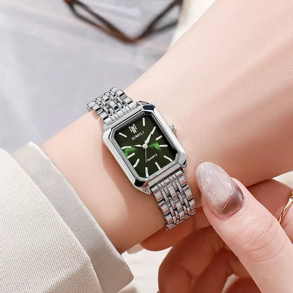 Hot Brand Stainless Steel Strap Watch Women Luxury Gift Quartz Wristwatch Student Fashion Simple Square Quartz Watches - Image 2