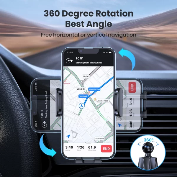 TOPK Universal Car Bracket Gravity Auto Phone Holder Car Air Vent Clip Mount Mobile Phone Holder Cell Phone Stand For All Phones - Image 5