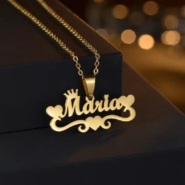 Custom Name Necklace Custom Jewelry Stainless Steel Personalized Crown Pendant For Women подвеска Men Collars Thick Chain Gifts - Image 26