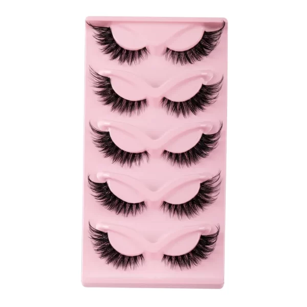 5 Pairs Cat Eye Lashes Faux Mink Eyelashes Natural long Manga Lashes Winged End Eye Elongated Eyelashes Fake Lashes Makeup - Image 6