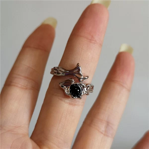 Vintage Goth Thorny Rose Couple Rings For Men Women Charm Irregularity Opening Stainless Steel Punk Finger Ring Jewelry Y2k Gift - Image 10