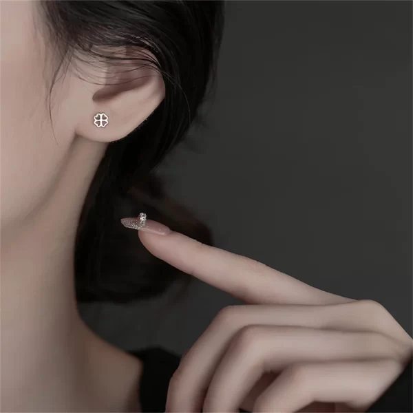 30Pairs/Lot Fashion Simple Stainless Steel Stud Earrings For Women Flower Mixed Style Jewelry Accessories Party Gift Wholesale - Image 6