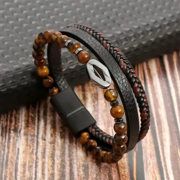 Classic Men's Leather Bracelet New Style Hand-woven Multi-layer Combination Accessory Fashion Man Jewelry Wholesale Dropshipping - Image 37