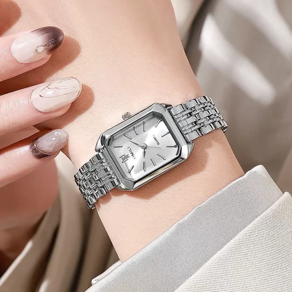 Hot Brand Stainless Steel Strap Watch Women Luxury Gift Quartz Wristwatch Student Fashion Simple Square Quartz Watches - Image 11