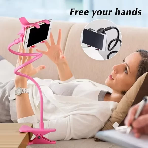 360 Clip Mobile Phone Holder Stand Portable Flexible Lazy Bed Desktop Bracket Smartphones Desk Bed Mount Stand Base Support 70cm - Image 3