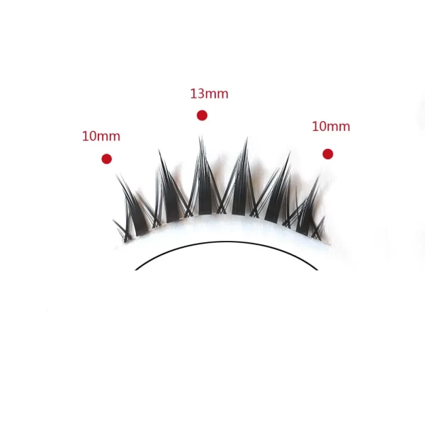 5 Pairs Natural Long Cat Eye False Eyelashes Cosplay Makeup Cross Strip Eye Lashes Handmade Manga Lashes Extension - Image 2