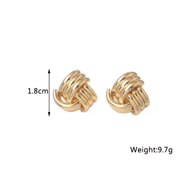 New Twist Stud Earrings Gold Color Metal Women Earrings Rotating Spiral Unusual Earrings for Ladies European Jewelry - Image 18