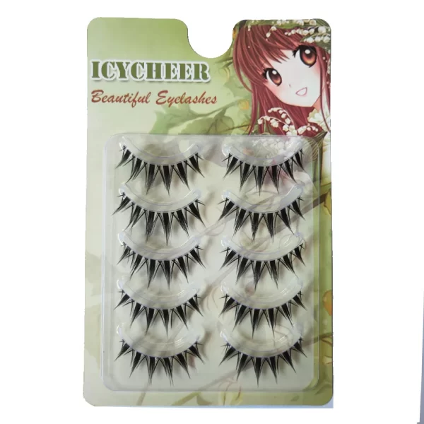 5 Pairs Natural Long Cat Eye False Eyelashes Cosplay Makeup Cross Strip Eye Lashes Handmade Manga Lashes Extension - Image 6