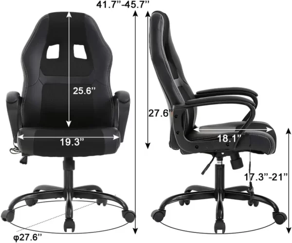 Ergonomic Gaming Chair With Massage Feature - Image 3