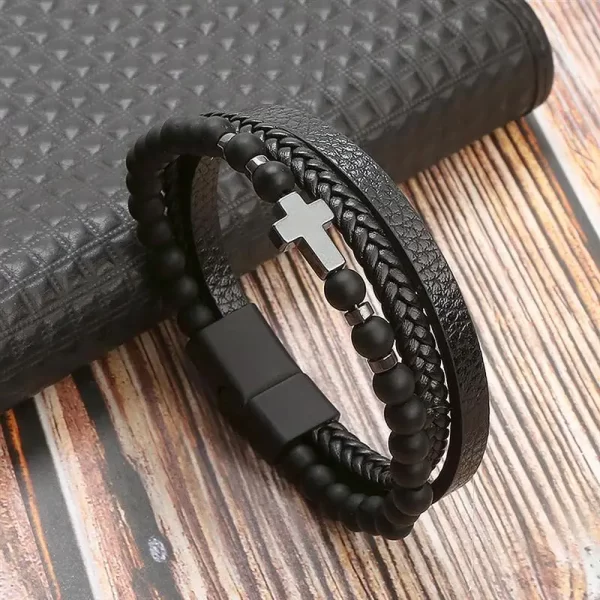 Classic Men's Leather Bracelet New Style Hand-woven Multi-layer Combination Accessory Fashion Man Jewelry Wholesale Dropshipping - Image 29