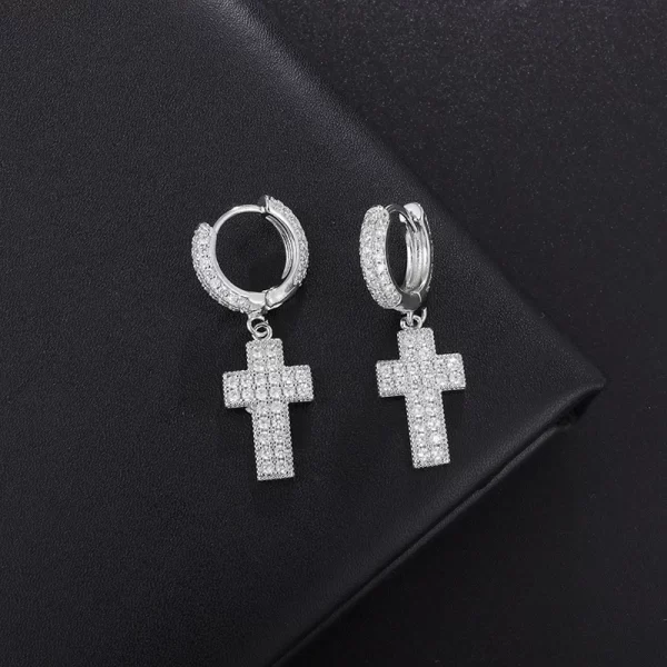 Iced Out Hoop Earrings Cubic Zirconia Huggie Cartilage Cuff Hypoallergenic Luxury Fashion Round Earrings for Men Jewelry - Image 19