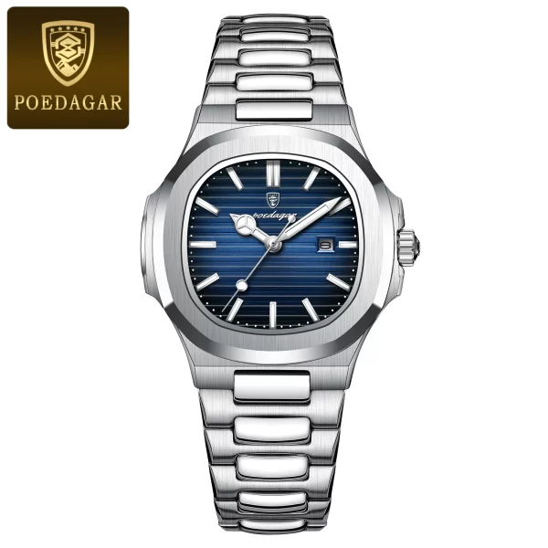 POEDAGAR Luxury Square Watch for Woman Waterproof Luminous Date Ladies Watch Stainless Steel Quartz Women's Watches Female Reloj - Image 9