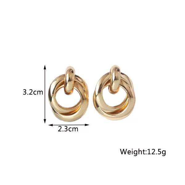 New Twist Stud Earrings Gold Color Metal Women Earrings Rotating Spiral Unusual Earrings for Ladies European Jewelry - Image 20