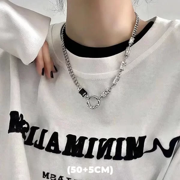 Hip Hop Zircon Star Double Layer Necklace For Men Women Trend Charm Titanium Steel Pendant Chain Unisex Jewelry Wholesale - Image 22