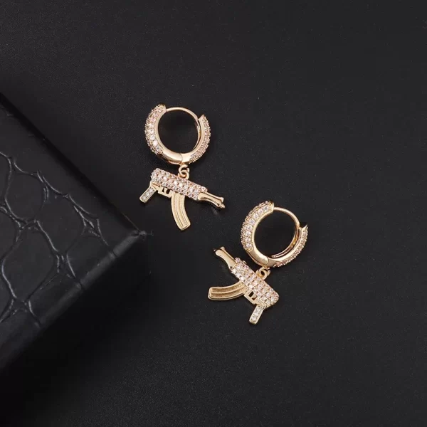 Iced Out Hoop Earrings Cubic Zirconia Huggie Cartilage Cuff Hypoallergenic Luxury Fashion Round Earrings for Men Jewelry - Image 34