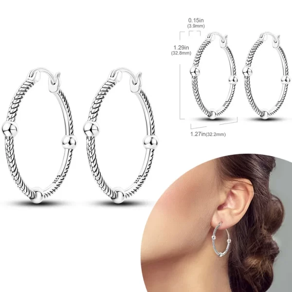 925 Sterling Silver Hoops Earrings Hypoallergenic Hoops Earrings With Zirconia Fashion High Quality Jewelry for Women Girls - Image 23