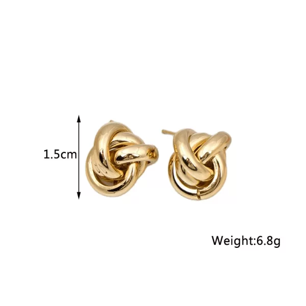 New Twist Stud Earrings Gold Color Metal Women Earrings Rotating Spiral Unusual Earrings for Ladies European Jewelry - Image 6