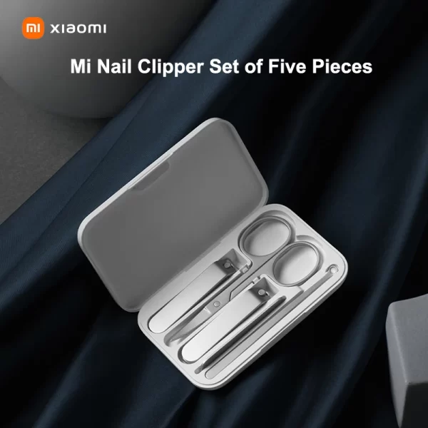 5 in 1 Xiaomi Mijia 420 Stainless Steel Nail Clippers Pedicure Care Trimmer Portable Nail File with Anti-splash Storage Shell - Image 2